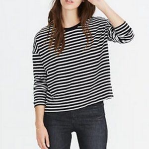 Madewell triblend Ex-Boyfriend Long-Sleeve Tee in Baden Stripe
